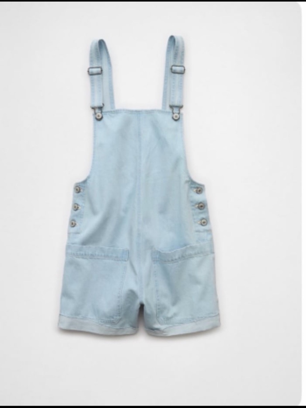 American Eagle easy baggy denim short overall